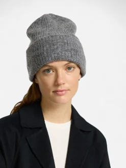 Selected Femme naisten pipo Slfmaline Knit Beanie, vaaleanharmaa