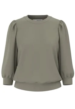 Selected Femme Naisten Pusero, SLFTENNY 3/4 SWEAT TOP NOOS Khaki