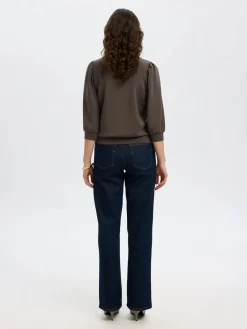 Selected Femme Naisten Pusero, SLFTENNY 3/4 SWEAT TOP NOOS Delicioso