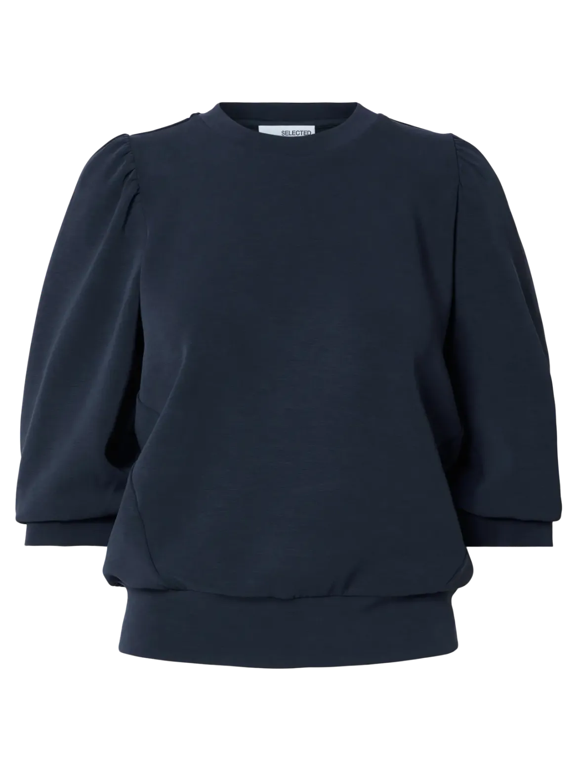 Selected Femme Naisten Pusero, SLFTENNY 3/4 SWEAT TOP NOOS Dark Sapphire