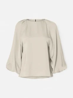 Selected Femme naisten pusero SLFLaurina 3/4 Top noos, Birch