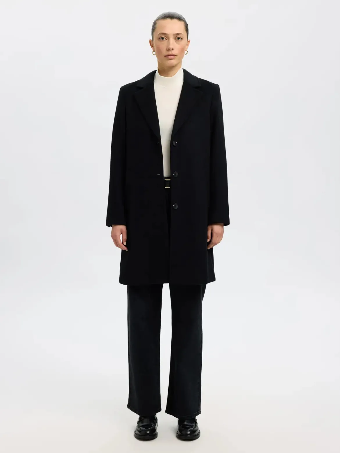 Selected Femme naisten takki, SLFSASJA LANO COAT Black