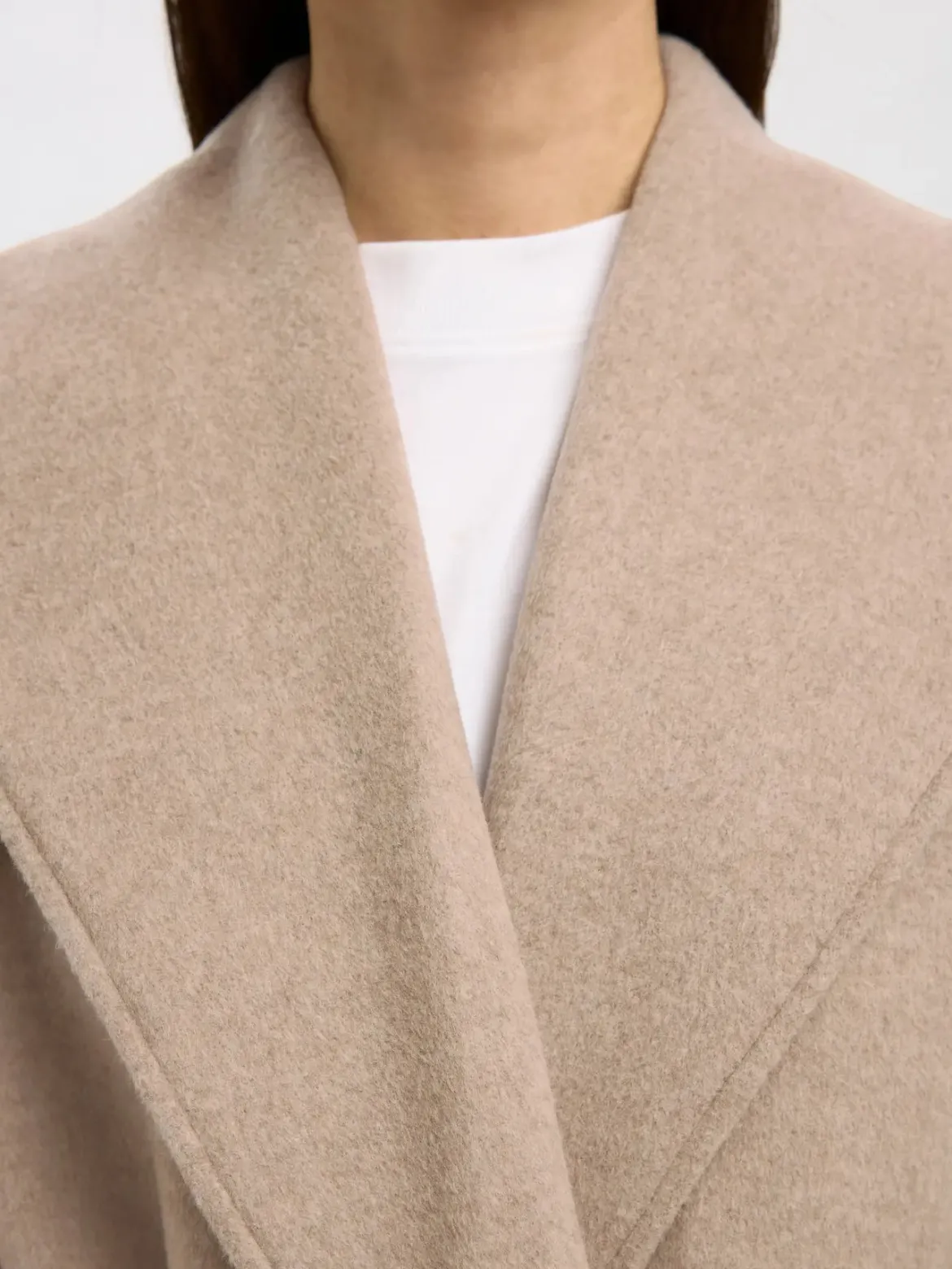 Selected Femme naisten takki, SLFROSA LANO COAT Sandshell Melange