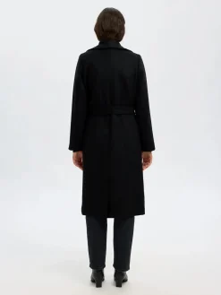 Selected Femme naisten takki SLFROSA LANO COAT, musta