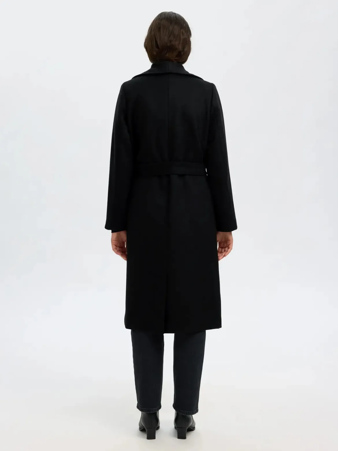 Selected Femme naisten takki SLFROSA LANO COAT, musta