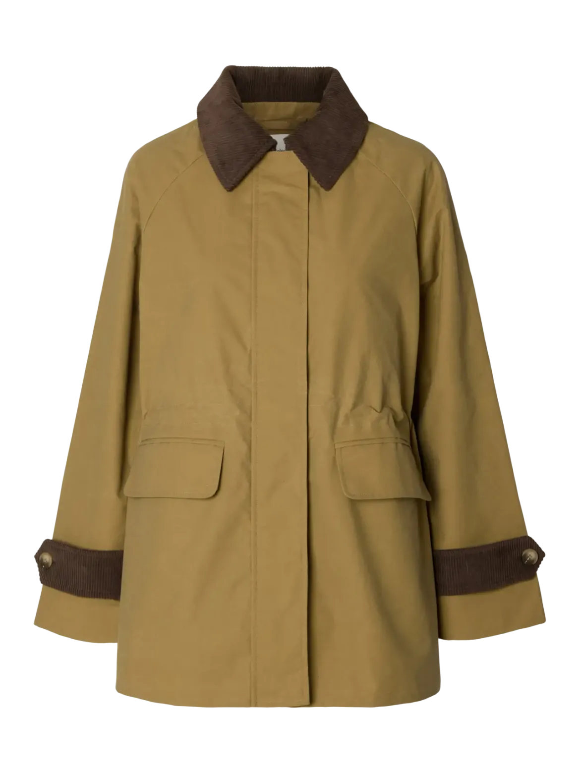 Selected Femme naisten takki SLWWilma Waxed Clair Jacket NOOS, Tigers Eye