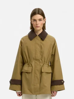 Selected Femme naisten takki SLWWilma Waxed Clair Jacket NOOS, Tigers Eye