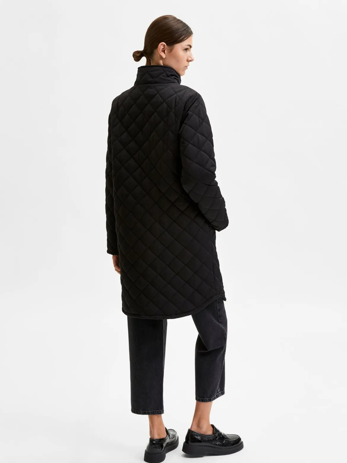 Selected Femme Naisten Tikkitakki SLFFILLY QUILTED COAT B Musta