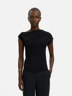 Selected Femme naisten toppi SLFMOLLY SS Top, musta