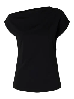 Selected Femme naisten toppi SLFMOLLY SS Top, musta