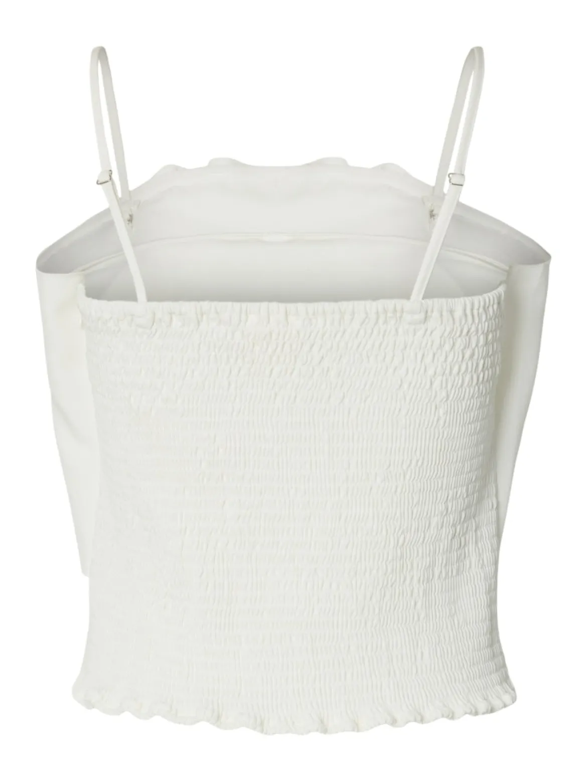Selected Femme naisten toppi Slfneville Pleated Bandeau Top B, Snow White