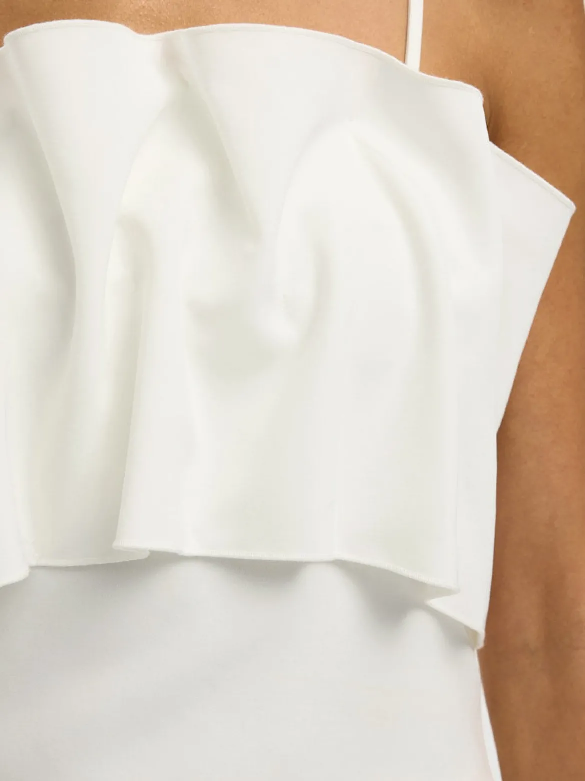Selected Femme naisten toppi Slfneville Pleated Bandeau Top B, Snow White