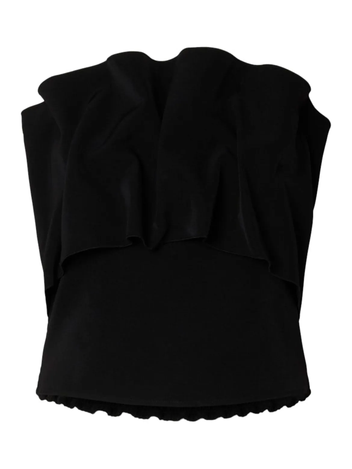 Selected Femme naisten toppi Slfneville Pleated Bandeau Top B, Black