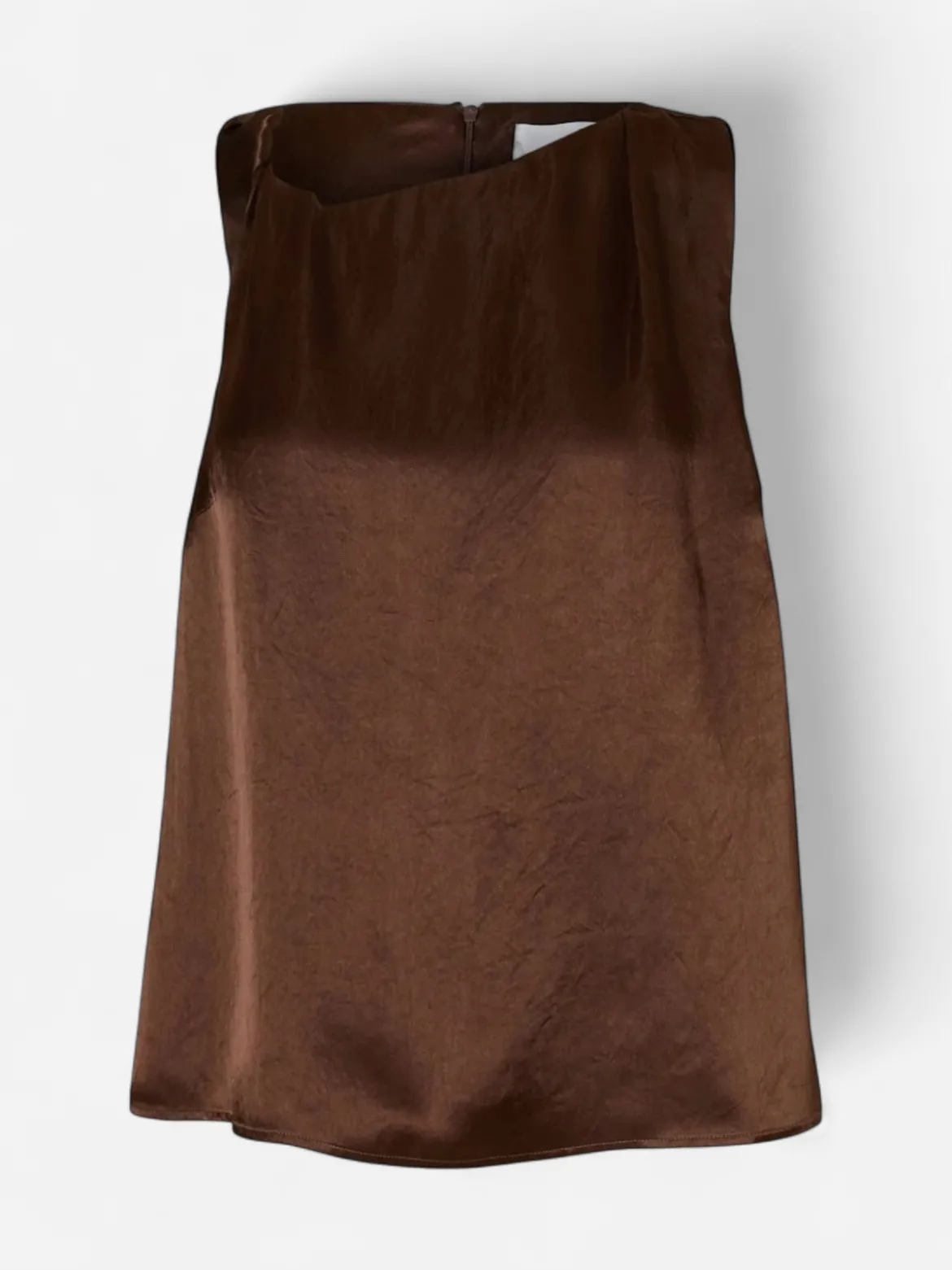 Selected Femme naisten toppi, SLFELINA SL TWIST TOP Tummanruskea