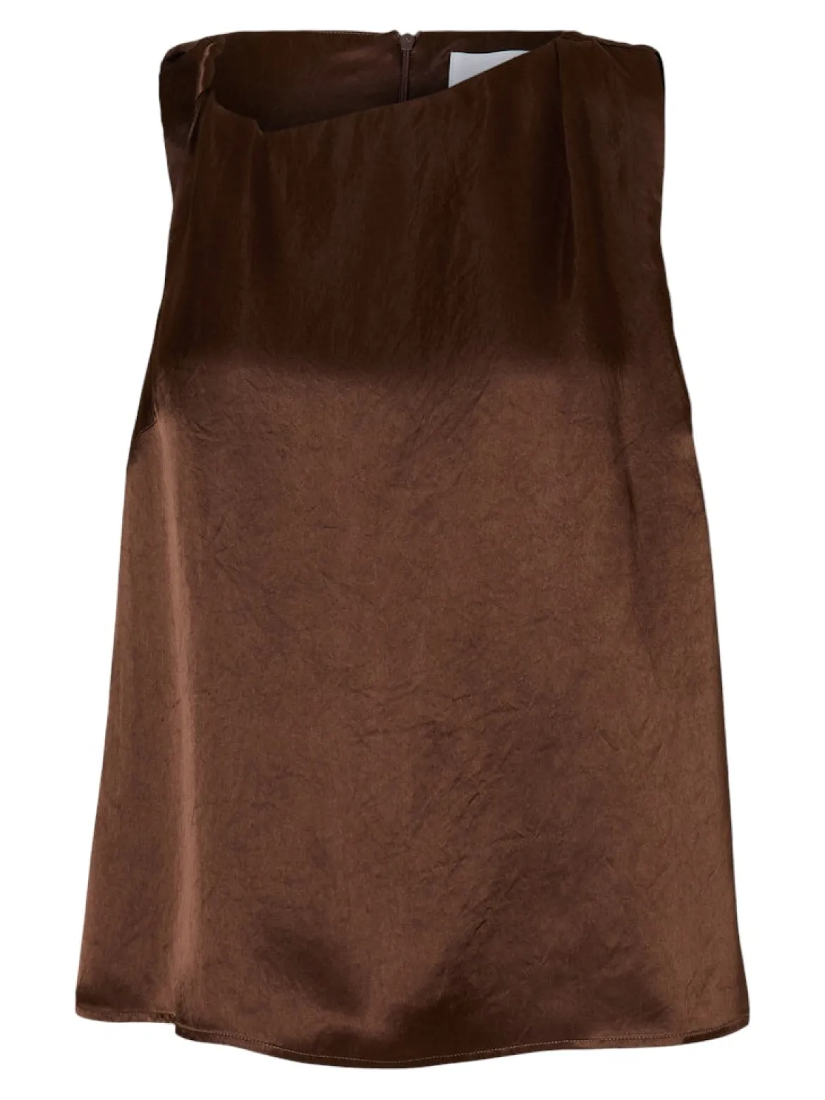 Selected Femme naisten toppi, SLFELINA SL TWIST TOP Tummanruskea