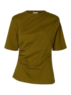 Selected Femme naisten T-paita Taj Light Twist Tee, Fir Green