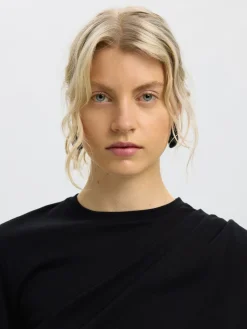 Selected Femme naisten T-paita Taj Light Twist Tee, Black
