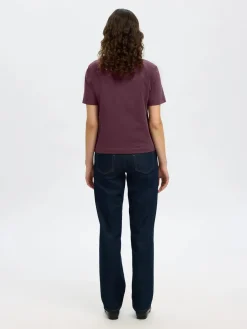 Selected Femme Naisten T-Paita, SLFESSENTIAL SS BOXY TEE NOOS Fig