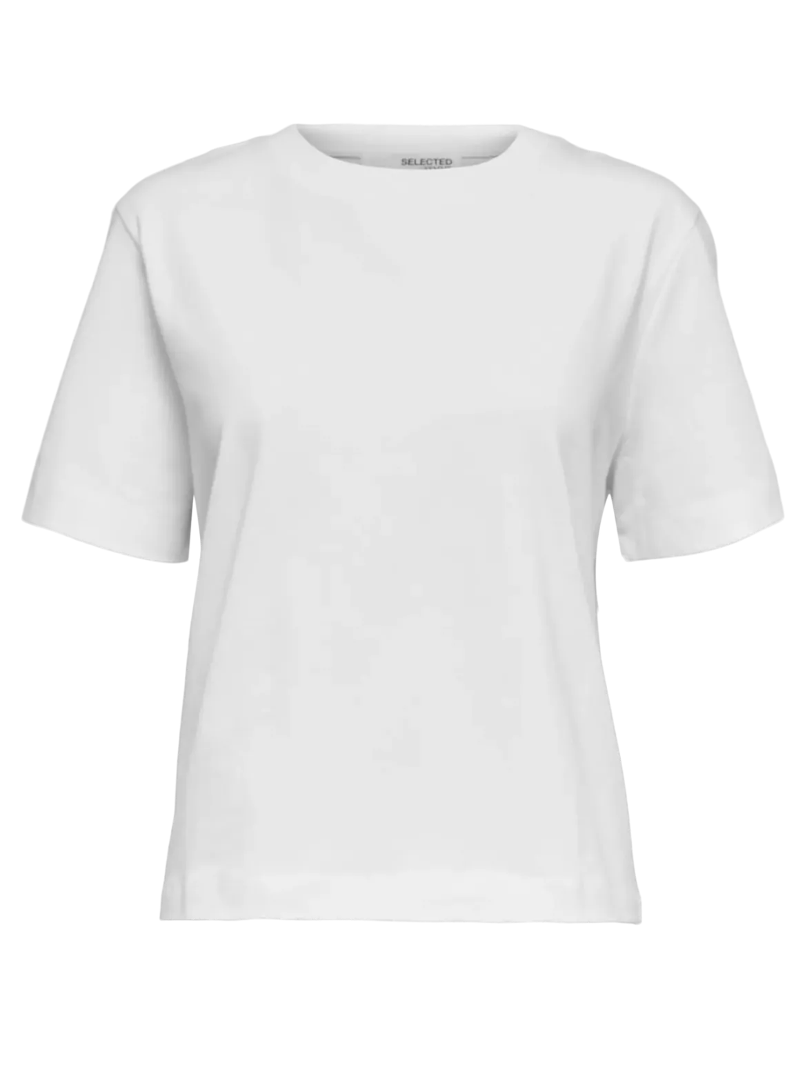 Selected Femme Naisten T-Paita, SLFESSENTIAL SS BOXY TEE NOOS Bright White