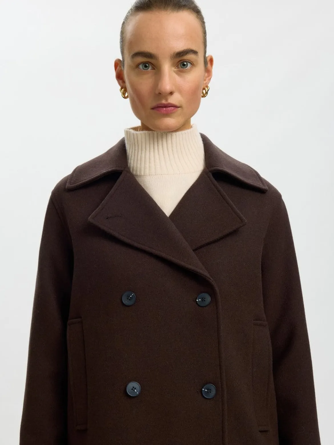 Selected Femme naisten villakangastakki Zia-Alma Wool Blend Jacket, Delicioso