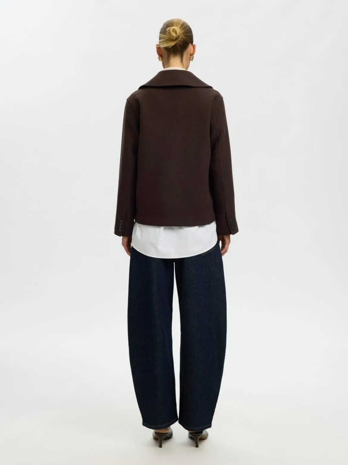 Selected Femme naisten villakangastakki Zia-Alma Wool Blend Jacket, Delicioso