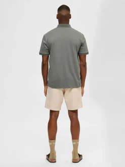 Selected Homme Fave Zip Polo Armeijanvihreä