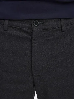 Selected housut, MILES BRUSHED PANTS Tummanharmaa