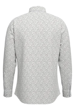 Selected kauluspaita SLHSLIM-Performance Shirt LS AOP, Bright White Multi D
