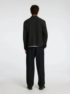 Selected miesten bleiseri, ROBERT OVERSHIRT Black