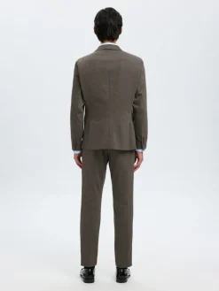 Selected miesten Bleiseri Slim Aitor Jersey Blazer, ruskea