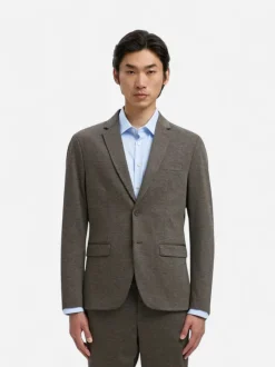 Selected miesten Bleiseri Slim Aitor Jersey Blazer, ruskea
