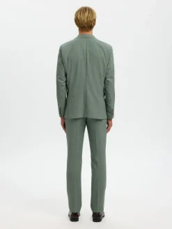 Selected miesten bleiseri SLHSlim-Oasis Linen Blz Noos, Light Green Melange