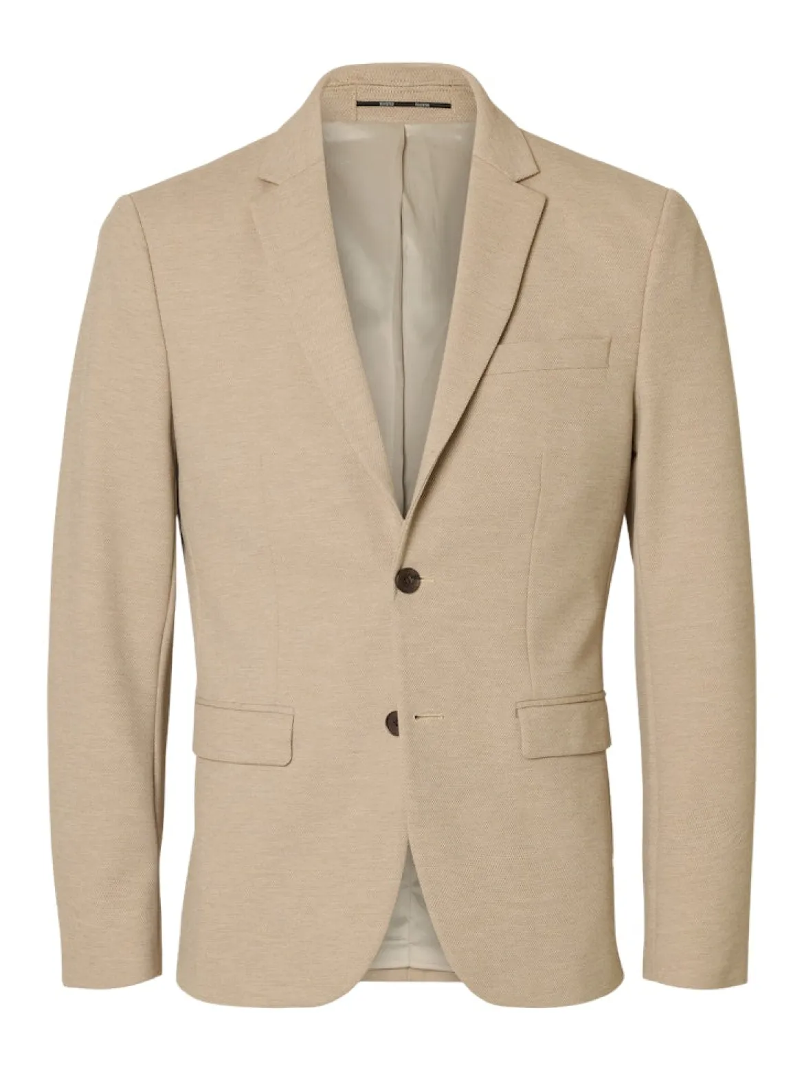 Selected miesten bleiseri SLIM-AITOR Jersey BLZ Flex, hiekka