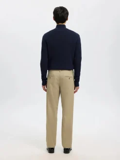 Selected miesten chinot SLM196-Straight New Miles Flex Pant Noos, Greige
