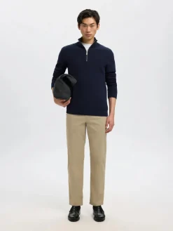 Selected miesten chinot SLM196-Straight New Miles Flex Pant Noos, Greige