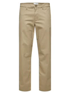 Selected miesten chinot SLM196-Straight New Miles Flex Pant Noos, Greige