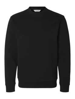 Selected miesten collegepaidat Tom Soft Crew Neck Sweat, musta