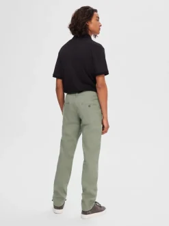 Selected, Miesten Housut, NEW MILES FLEX CHINO NOS Vihreä