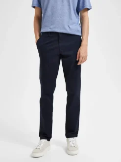 Selected miesten housut New Miles Flex Chino, Dark Sapphire