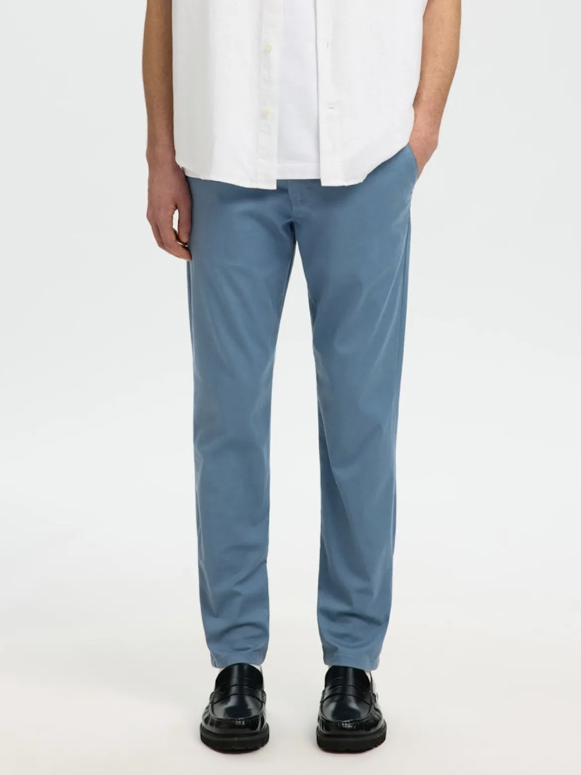 Selected miesten housut SLH175-SLIM NEW MILES FLEX PANT NOOS, Blue Mirage