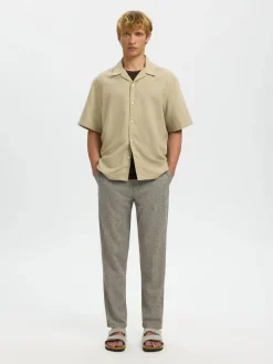 Selected miesten housut SLH172-SLIMTAPE Brody Linen Pant, Delicioso