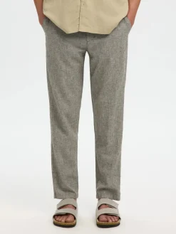 Selected miesten housut SLH172-SLIMTAPE Brody Linen Pant, Delicioso