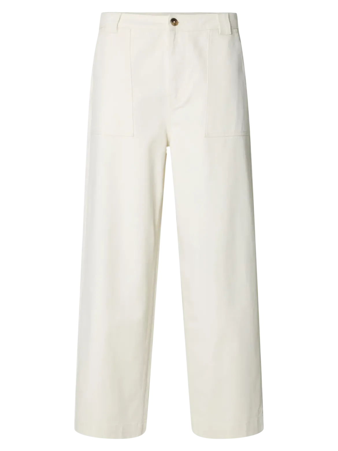 Selected miesten housut 260 Wide-Leg Hotel Amour, Egret