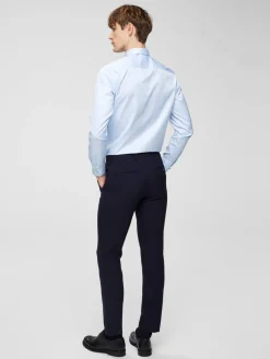 Selected Miesten Kauluspaita,Pen Pelle Slim Vaaleansininen