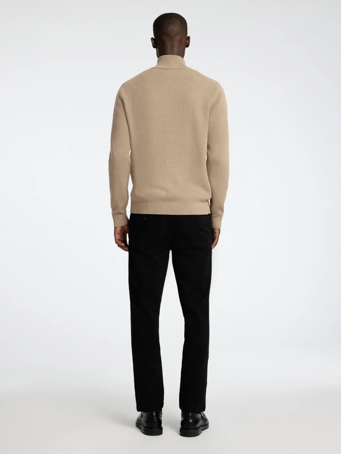 Selected Miesten Neulepusero DANE LS KNIT STRUCTURE HALF ZIP, Kelp