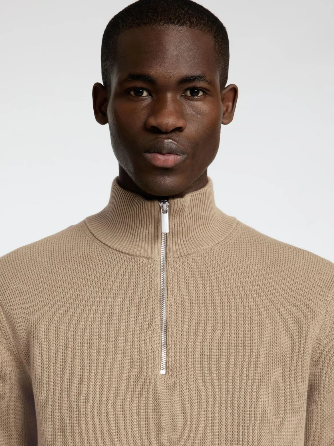 Selected Miesten Neulepusero DANE LS KNIT STRUCTURE HALF ZIP, Kelp