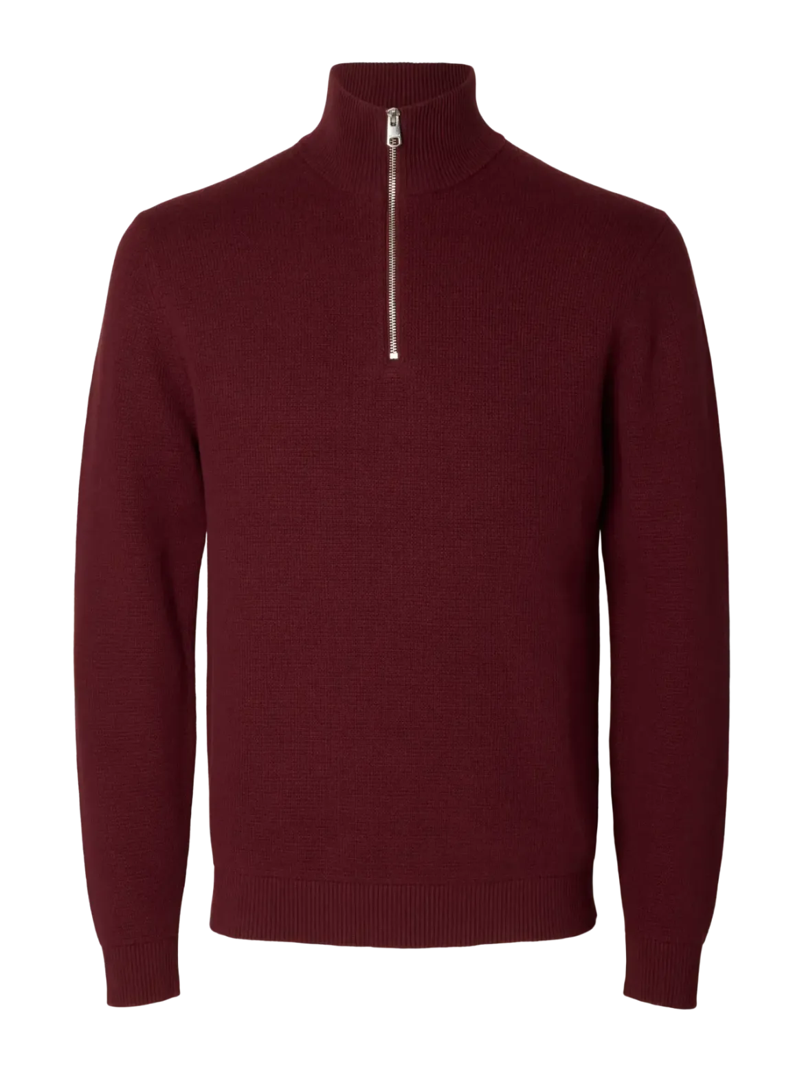 Selected miesten neulepusero Dane Half Zip, Tawny Port