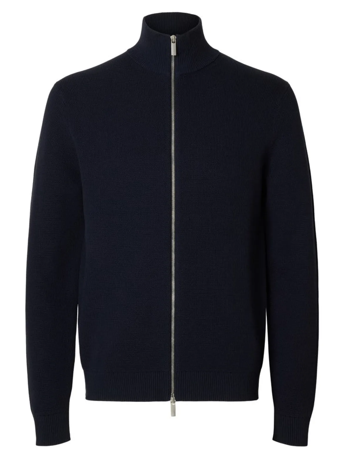 Selected miesten neuletakki Dane Ls Knit Reg Structure Full Zip, Sky Captain