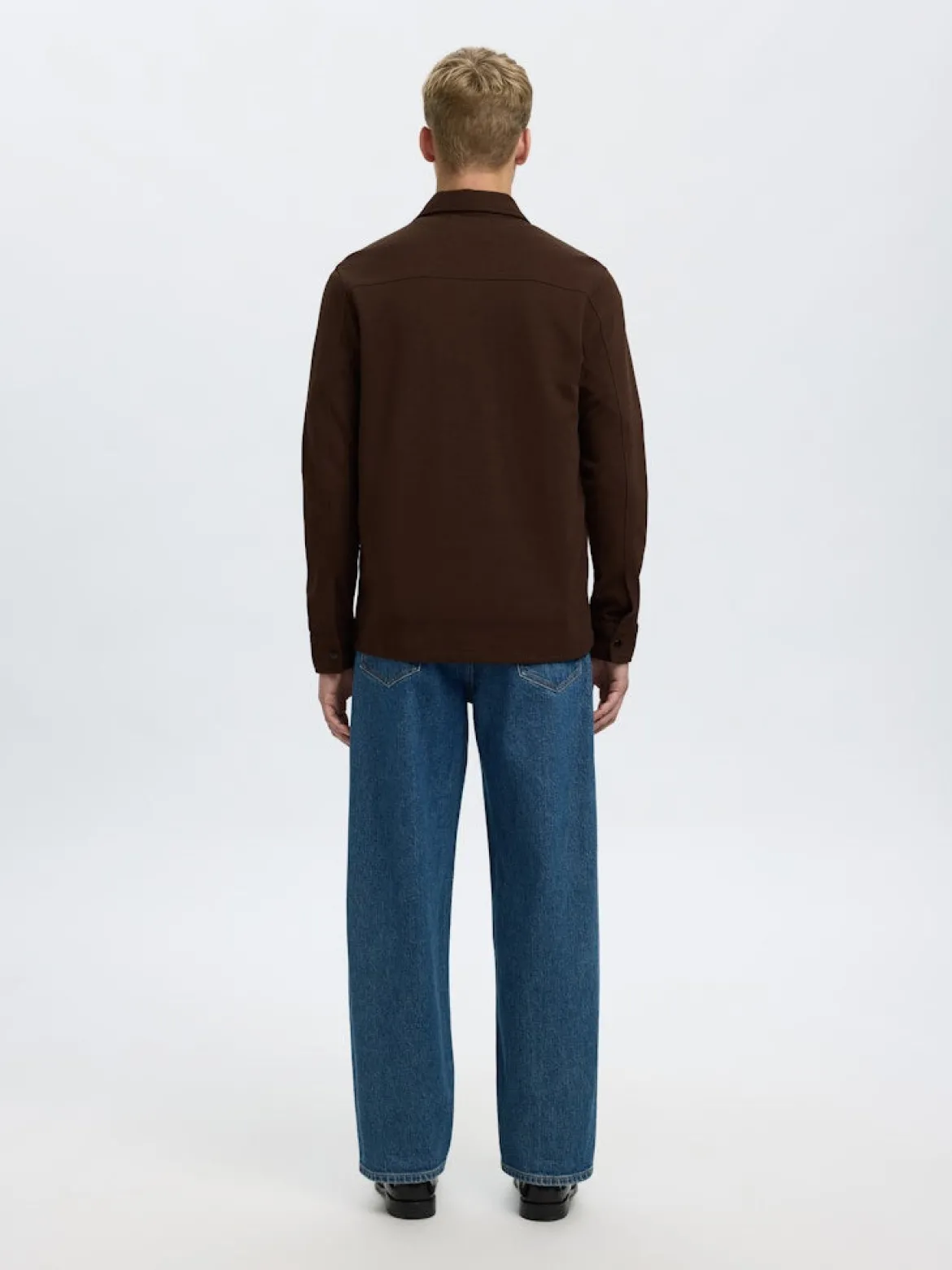 Selected Miesten Paitatakki Jackie Sweat Jacket, Demitasse