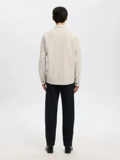 Selected Miesten Paitatakki Jackie Sweat Jacket Oatmeal